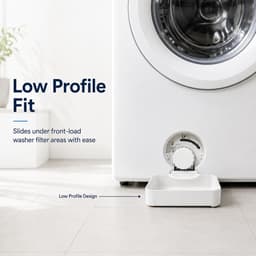 3 Stuks Afvoerbak voor Wasmachines - Lekbak voor Wasmachines - Wasmachine Opvangbak - Eenvoudige Installatie - Voor Wasmachine en Vaatwasser - Voor Kelders, Appartementen, Stacaravans, Garages en Huurwoningen - Wit — thumbnail 3