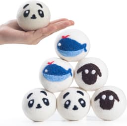 SnelShoppen - Set van 6 Ecologische Wasballen Wol, Natuurlijke Droogballen voor Wasdroger, Verminder Droogtijd tot 40%, Geschikt voor Donsjacks en Kat — thumbnail 1