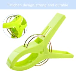 SnelShoppen - 8 Pcs Kleurige Grote Klemmen, Plastic Handdoek Clips voor Strandhanddoeken, Badhanddoeken, Kleden, Kleding, 12cm x 9cm, Lichtgewicht en — thumbnail 2