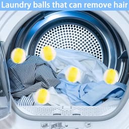 SnelShoppen - Dierenharen Verwijder Ballen voor Wasmachine en Drogen, Herbruikbare Lintballen voor Huisdieren, Ideaal voor Honden- en Kattenhaar, 1 St — thumbnail 2