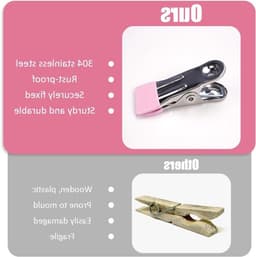 50 Stuks RVS Wasknijpers, Multifunctionele Klemmen, Antislip Metalen Klemmen voor Kleding, Handdoeken, Voedselverpakking en Foto's — thumbnail 3