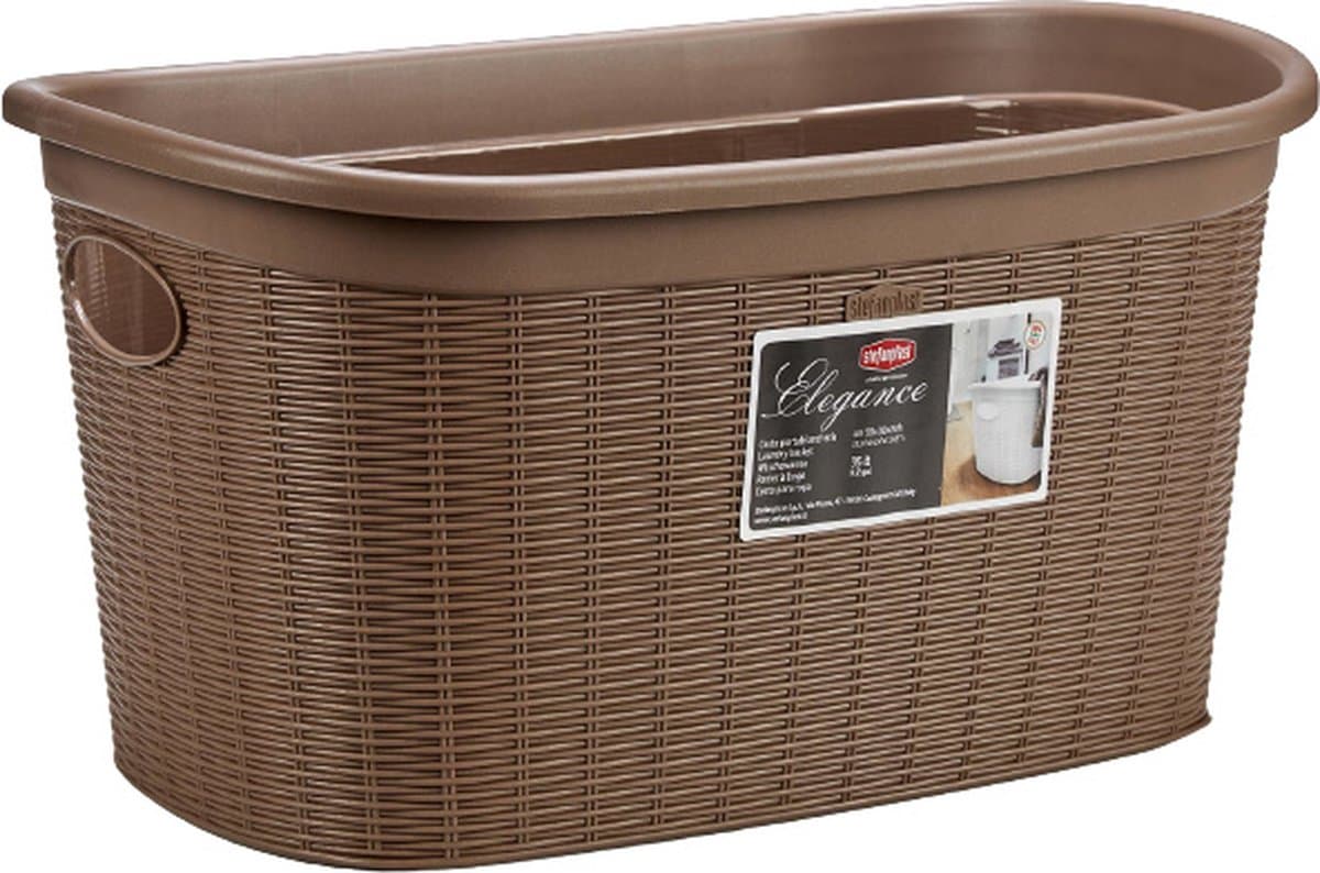 Stefanplast Wasmand Elegant 35 Liter 57,5 X 37 Cm Caramel — afbeelding 1