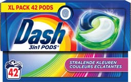 Dash Wasmiddelcapsules 3in1 Pods Stralende Kleuren - 4 x 42 stuks - Voordeelverpakking — thumbnail 1