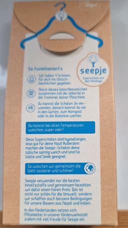 Seepje 20 doosjes, Volledig Neutraal, zeepnoten, Vegan, Natuurlijk wasmiddel, milieuvriendelijk, 3 wasbeurten per doosje. 60 Wasbeurten — thumbnail 2