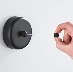 Uittrekbare waslijn, wandmontage, uittrekken, roestvrijstalen waslijn voor hotel, badkamer, wasruimte, 3 meter, zware belasting (zwart) — thumbnail 1