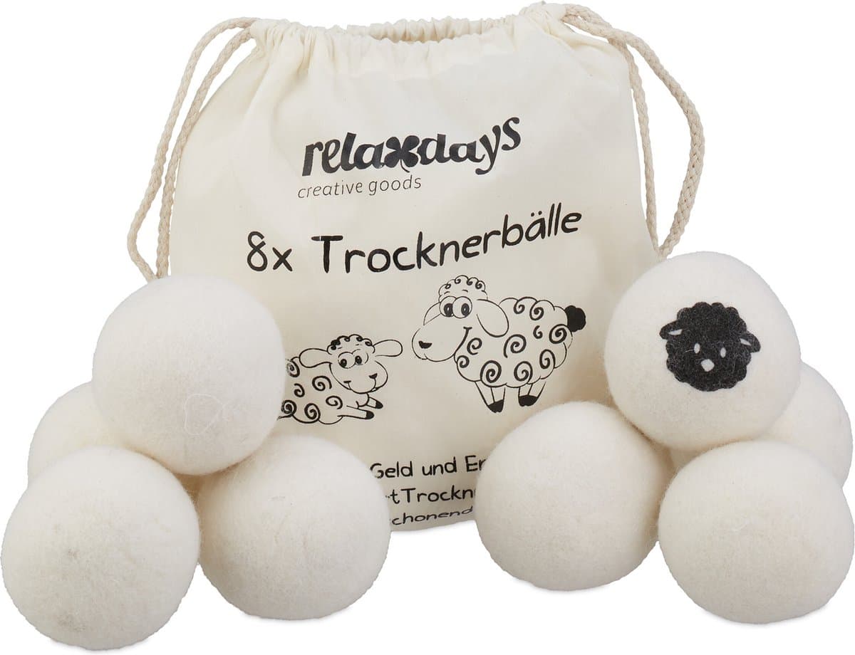 drogerbollen - set van 8 - schapenwol - voor wasdroger - kleding droogt snel — afbeelding 1