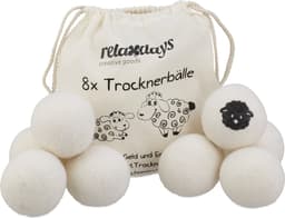 drogerbollen - set van 8 - schapenwol - voor wasdroger - kleding droogt snel — thumbnail 1