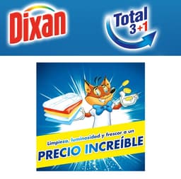 Dixan - Total 3+1 - Effective Cleaning Action - Vloeibaar Wasmiddel - 9.6L - 192 Wasbeurten — thumbnail 3