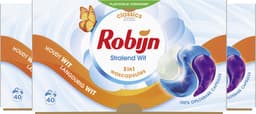 Robijn Wasmiddel - 3-in-1 Wascapsules - Stralend Wit - 3 x 40 stuks - 120 Wasbeurten - Voordeelverpakking — thumbnail 2
