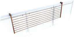 Foxydry Duo 162 cm wasrek balkon - corten - rechthoekige reling — thumbnail 3