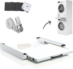 Dastium Home - Stapelkit Wasmachine en Droger - Stapelset Wasmachine en droger - Tussenstuk Wasmachine en Droger - Universeel — thumbnail 1
