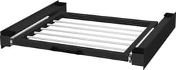 Tussenstuk voor wasmachine en droger – Universeel tussenbouwframe met verlengbare waslijn 60,5x54,5 cm in zwart ML design — thumbnail 1