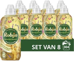 Robijn- Wasverzachter - Bohemian Blossom - 8 flessen -304 wasbeurten - Voordeelverpakking — thumbnail 1