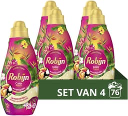 Robijn - Vloeibaar Wasmiddel - Klein & krachtig - Tropical - 4 flessen - 76 wasbeurten - Voordeelverpakking — thumbnail 1