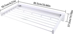 FIBILA Opvouwbaar Kledingrek - Wanddroogrek- Wasrek - Droogrekken- Kleding Organizer - 7 Droogstaven - Ruimte Aluminium & ABS - Onzichtbaar Vouwbaar Design - Ruimtebesparend & Multifunctioneel - Voor Slaapkamer, Badkamer & Balkon — thumbnail 3