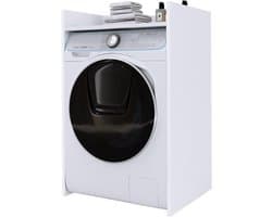 Badmeubel boven Wasmachine Kast met Plank - Ruimtebesparende Opbergkast Wit