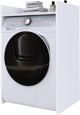 Badmeubel boven Wasmachine Kast met Plank - Ruimtebesparende Opbergkast Wit — thumbnail 1