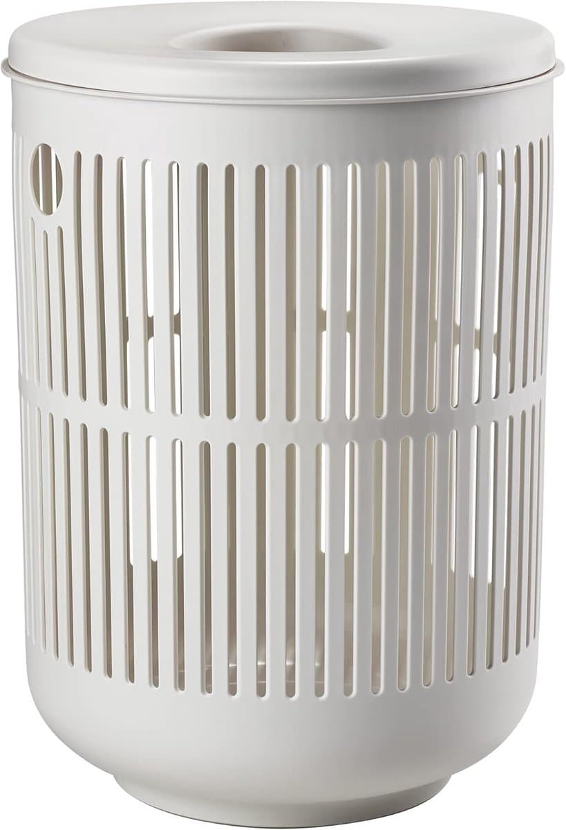 Grote Wasmand met Deksel 40x54 cm in Lichtgrijs - Stijlvol Scandinavisch Design — afbeelding 1