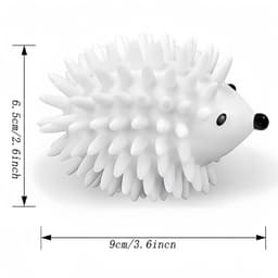 6-delige wasballenset - Zachte siliconen egel TPR magische anti-klit wasbal - Vlekverwijderende wasbal - Pluisverwijderende en droogreinigende wasbal - Wit — thumbnail 5