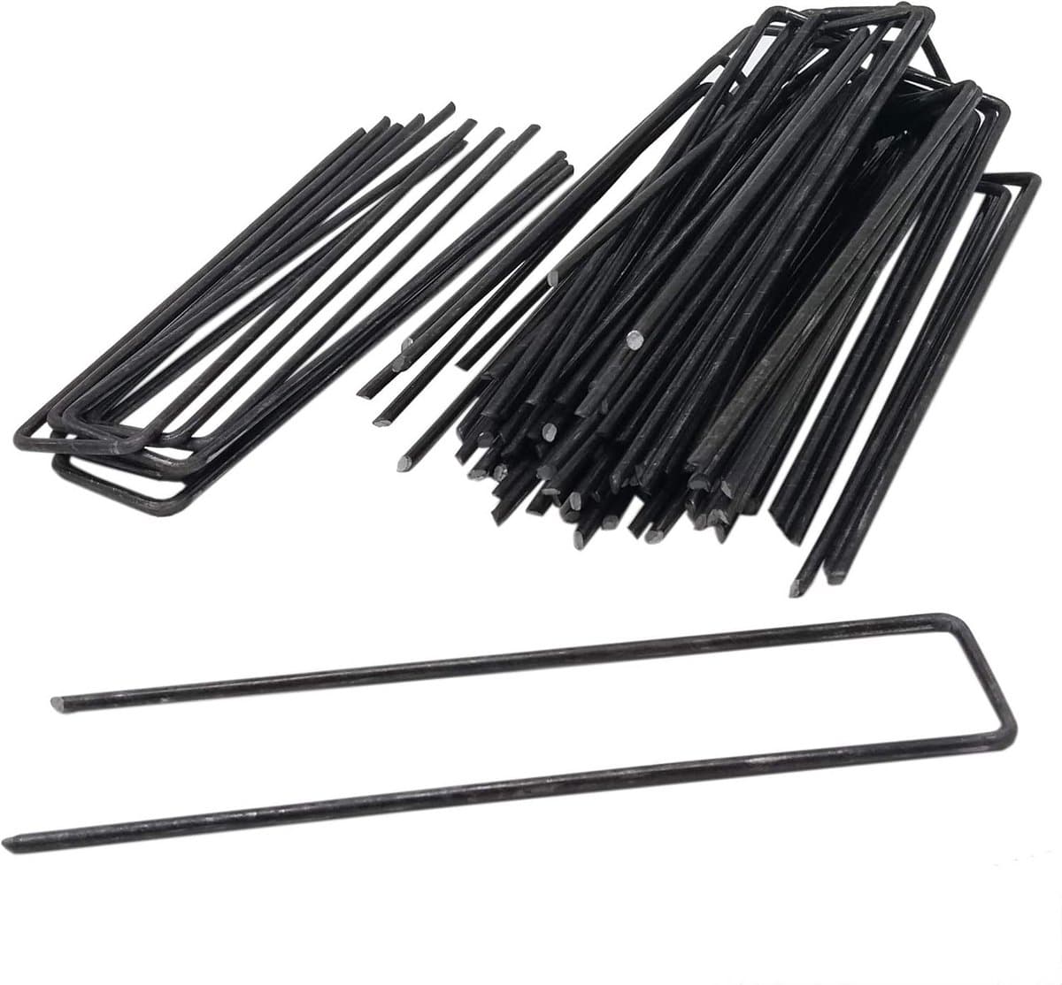 50x Grondankers U-Vorm 150mm - Verzinkte Tuinharingen voor Folie, Worteldoek en Slangen — afbeelding 1