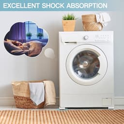 Set van 4 Verhogers voor Wasmachine, Droger en Meubels - Anti-Vibratie Voeten (1-Laags 4cm) — thumbnail 3