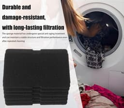 6 stuks - Wasdroger filter - Spons filter - Filter voor droger - Geschikt voor Beko droger filter 2964840200 2964840100 - Vervanging voor Blomberg Grundig Droger verdamper schuim filter - 245*155mm — thumbnail 4