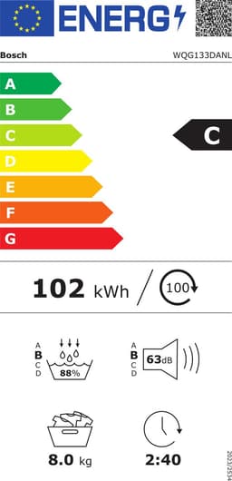 Bosch WQG133DANL 6 serie - Wasdroger - Warmtepompdroger - 8 kg - Stil — thumbnail 2