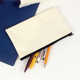 Zipper Fabric Bags - Set van 10 Lege Canvas Tassen voor Creatieve Projecten en Organisatie - 13x10cm — thumbnail 4