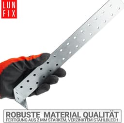 20 Stuks Platte Stalen Betonankers - Voor Verankering van Hout in Beton | Bevestigingshoek 300 mm x 40 mm — thumbnail 4