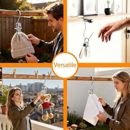 wasknijpers van roestvrij staal voor wasrekken – duurzaam – veelzijdig – compact – ideaal voor binnen en buiten – 10.5 x 2.3 cm – wasaccessoires – kledingbevestiging — thumbnail 4