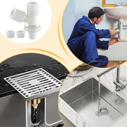 Vloer Afvoerslang Adapter - Wasmachine Afvoerslang Splitter Connector - Lekdicht Sanitair Leidingstuk Vervanging Voor Wasmachine En Wasbak — thumbnail 3