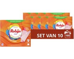 Robijn - Wasmiddeldoekjes - Color - 100% oplosbare doekjes in een kartonnen verpakking - 160 wasstrips