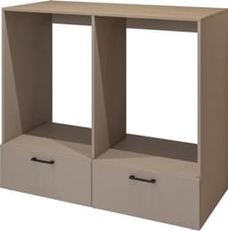 Trendmeubel - Mielo Wasmachine en droger ombouw - Met lade - Beige — thumbnail 2