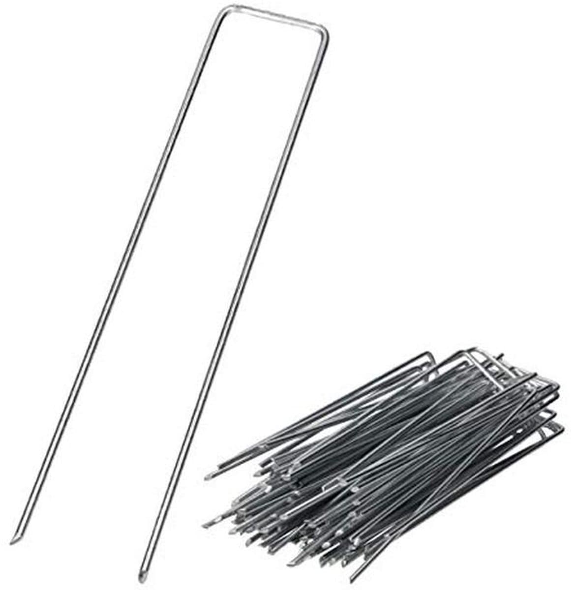100 stuks Verzinkte Anti-Roest Grondankers - Staaldraad 200 x 30 mm — afbeelding 1