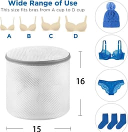 BH-waszak 4 stuks beha-waszak met ritssluitingen, mesh waszakken voor bh's, ondergoed voor bh's/ondergoed/sokken/intimates — thumbnail 4