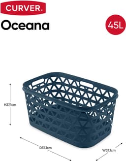 Curver Oceana Wasmand - 45L - 57,1x37,1x27,1cm - Nachtblauw — thumbnail 2