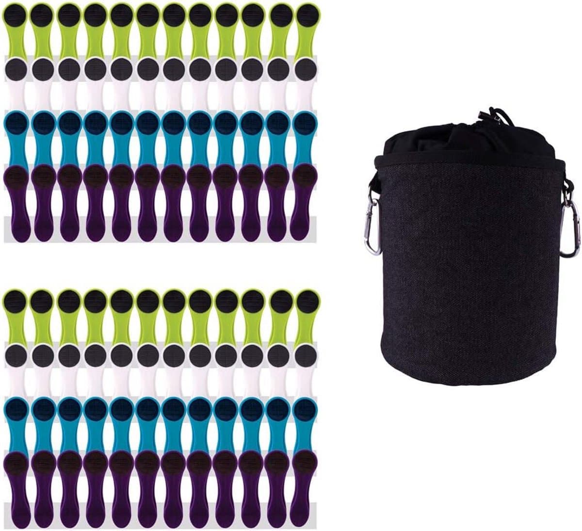 Set van 96 Zachte Waslijnklemmen met Soft Grip en Ophangzak — afbeelding 1