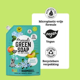 Marcel's Green Soap Kleur Wasmiddel Navulling - Perzik & Jasmijn - 4 x 1L - 92 wasbeurten — thumbnail 5