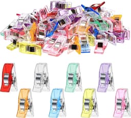 Naaiklemmen set van 130 - Veelkleurige kunststof clips voor naaien, quilt en haken — thumbnail 1