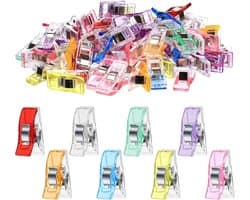 Naaiklemmen set van 130 - Veelkleurige kunststof clips voor naaien, quilt en haken