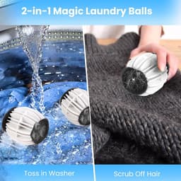 6 pakjes wasmiddel voor huisdieren - anti-wasbal met pluk-val, herbruikbare wasbal, pluis - en ontharingsmiddel voor de wasmachine — thumbnail 5