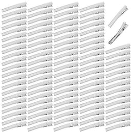 100 Stuks Kleine Platte Zilveren Duckbill Alligator Haarclips voor Vrouwen en Meisjes - Haardressing en Creatieve Accessoires — thumbnail 1