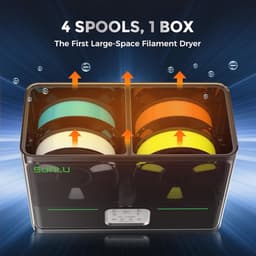 Filamentdroogbox voor 3D-printers met 4 Spoelen, Snelle Verwarming en Vochtigheidsbeheer — thumbnail 4