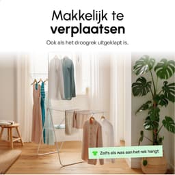 Wasrek - Droogrek Inklapbaar - 28 meter drooglengte - Wit – Bodo — thumbnail 5