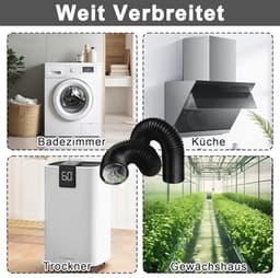 Flexibele Afvoerslang 150 mm - 3 meter Aluminium Ventilatiebuis voor Airconditioning en Wasdroger — thumbnail 3