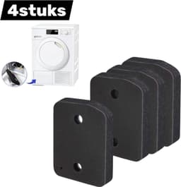 4 stuks- Droger Filter Sponsfilter - voor Miele 9164761 Warmtepompdroger - 207 x 157 x 30 mm Droger Pluizenfilter Sponsfilter - voor Wasdrogers - Basisfilter - mat zwart — thumbnail 1