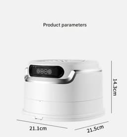 Draagbare Wasdroger – Droger - Mini Elektrische Opvouwbare Droogmachine Met Afstandsbediening En Droogtas – 360° Hetelucht Drogen - Aanraakgevoelige aanpassing - Met uv-sterilisatie - Voor Reizen Camper Appartement En Huis - Wit — thumbnail 5