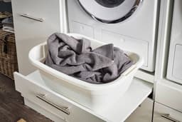 Laundry Duo® Wasmachinekast met Bovenkasten en Uittrekplanken - Ombouw voor Wasmachine en Droger - Verhoogkast - Hoogte 200cm - Wit — thumbnail 3