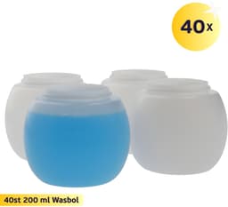 40 x Wasbol 230 ml - Doseerbol Vloeibaar Wasmiddel - Wasbollen voor Wasmachine - BPA Vrij - Niet Breekbaar - Wasbol tot 65 graden - 40 stuks — thumbnail 1
