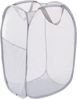 Opvouwbare wasmand - Waszak - Opvouwbare wasmand - Pop-up wasmand met verstevigde handgreep - Geschikt voor zakenreizen - Toerisme en kamperen - Grijs - 58*36*36cm — thumbnail 1
